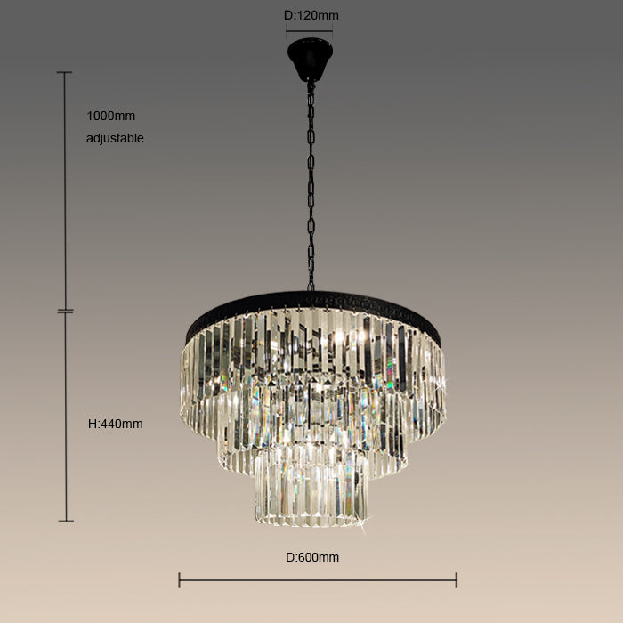 Crystal chandelier with dimensions west auckland 
