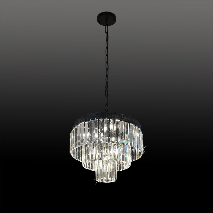 Crystal chandelier hanging above the table auckland