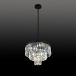 Crystal chandelier hanging above the table auckland