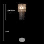 Crystal floor lamp with dimensions on the floor auckland