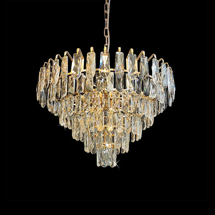Crystal chandelier with gold accents weat aucklanf