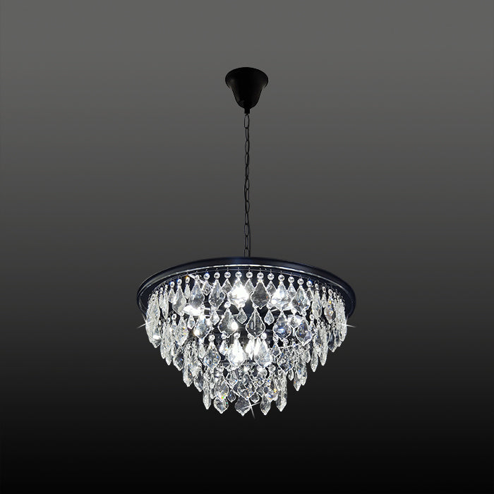 Crystal chandelier pendant light hanging on the staircase area nz