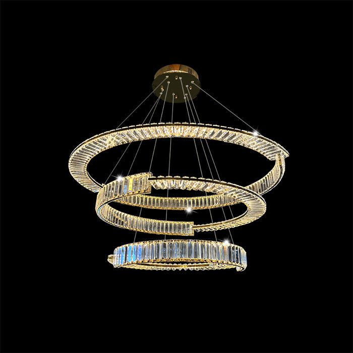gold chandelier LED pedant light - eden lighting NZ