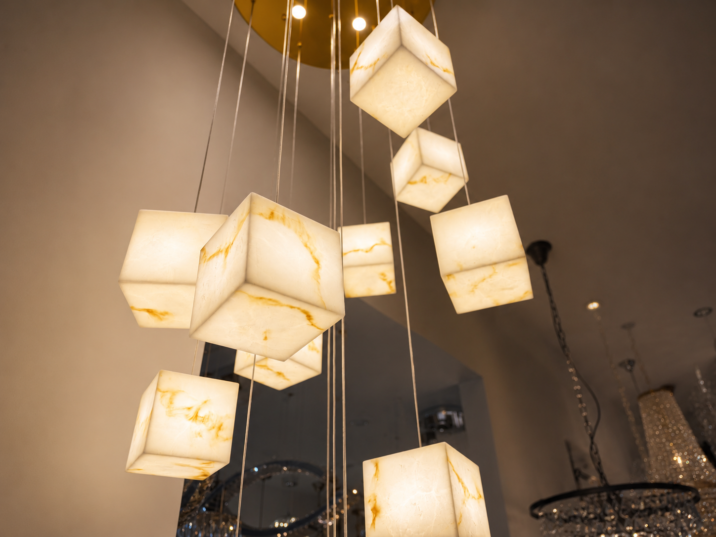 Modern Resin Cube Multi-Light Pendant 5115-13