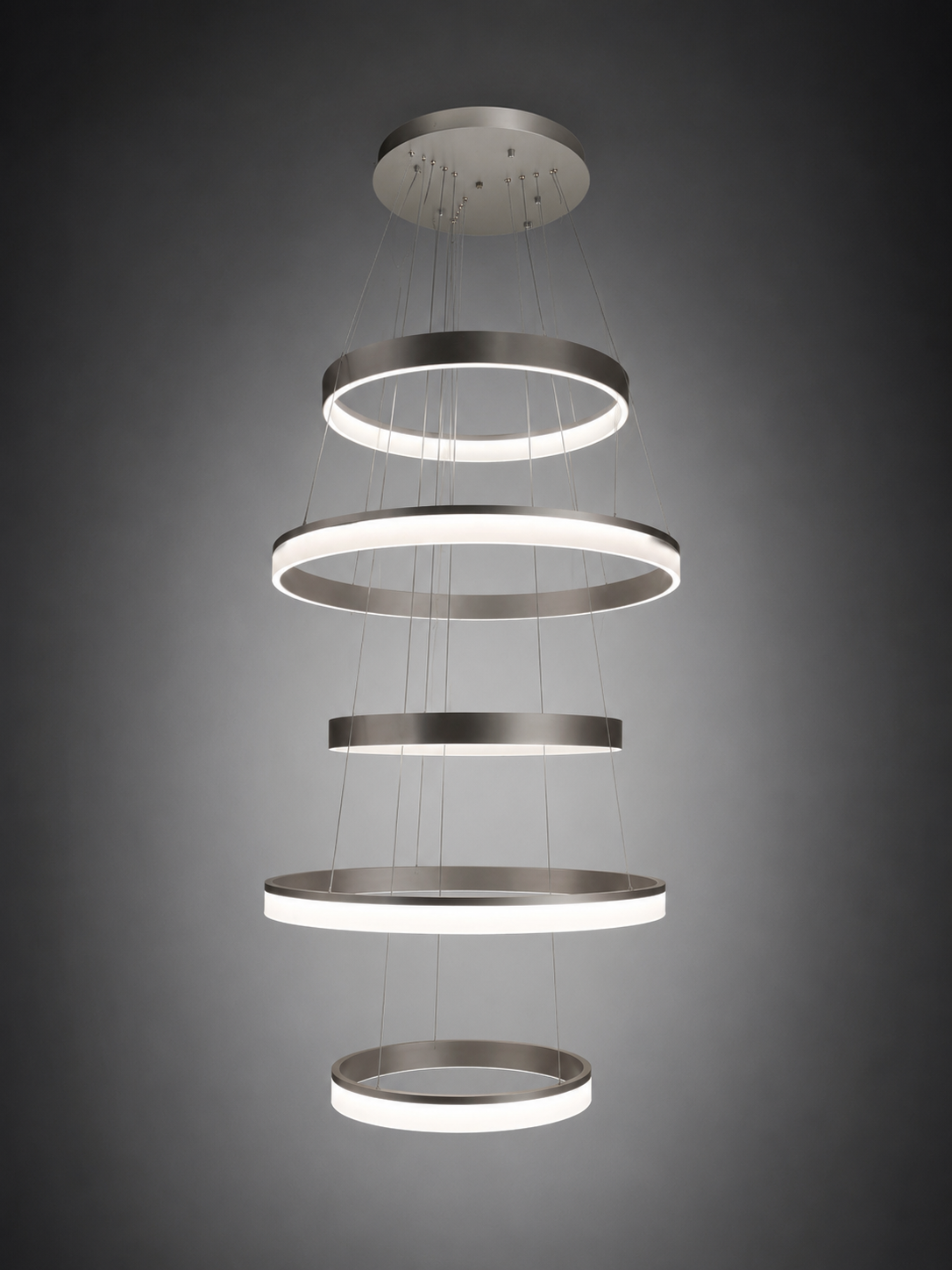 modern multi ring LED chandelier