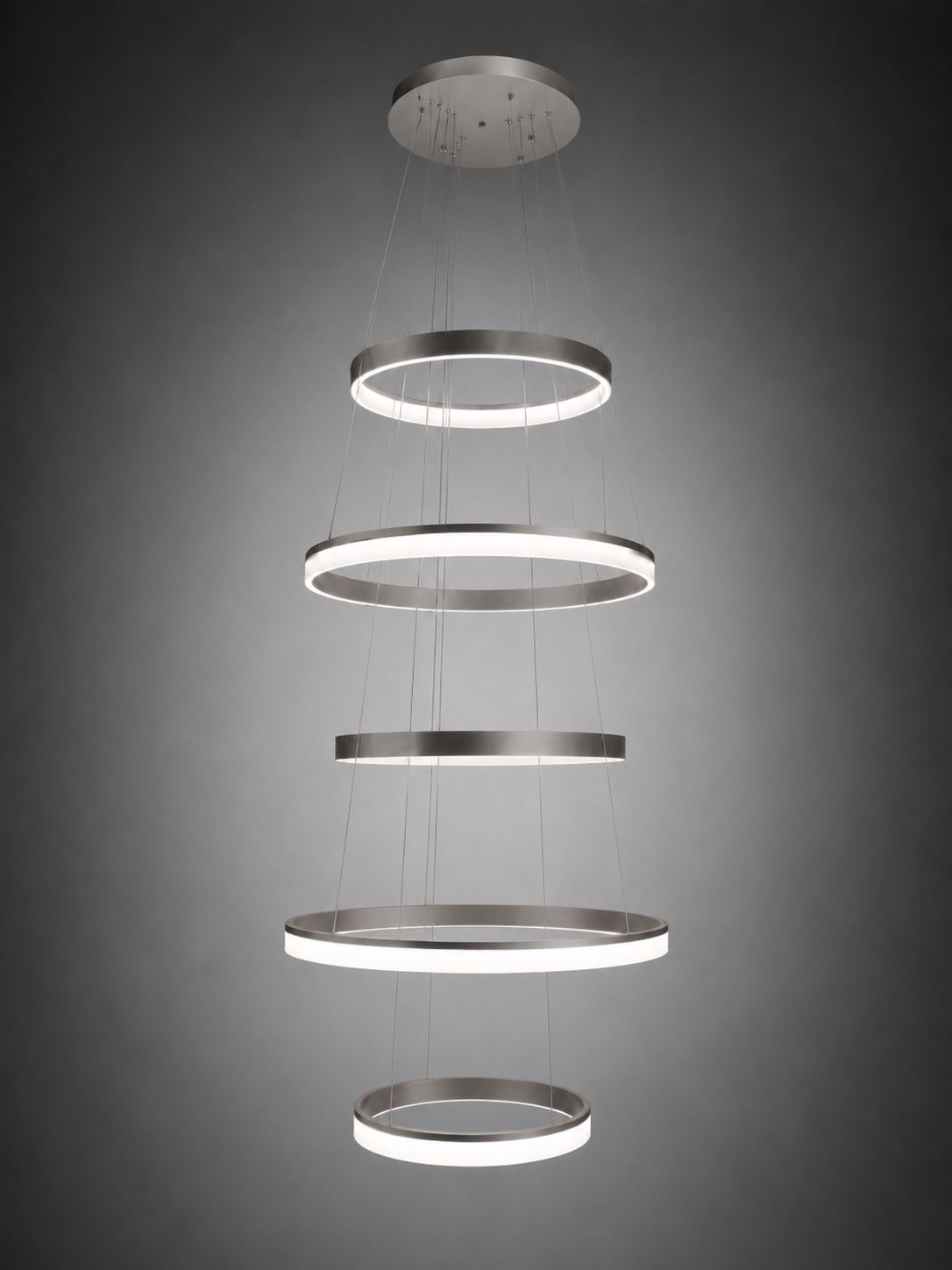contemporary circular LED chandelier