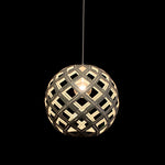 Decorative pendant light with geometric pattern in the dinning room auckland