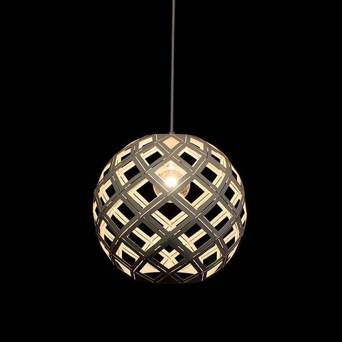 Decorative pendant light with geometric pattern in the dinning room auckland