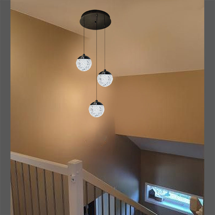 Designer LED pendant light for stairway indoor lighting stroe North NZ