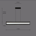 Diagram of a pendant light with dimensionsnz