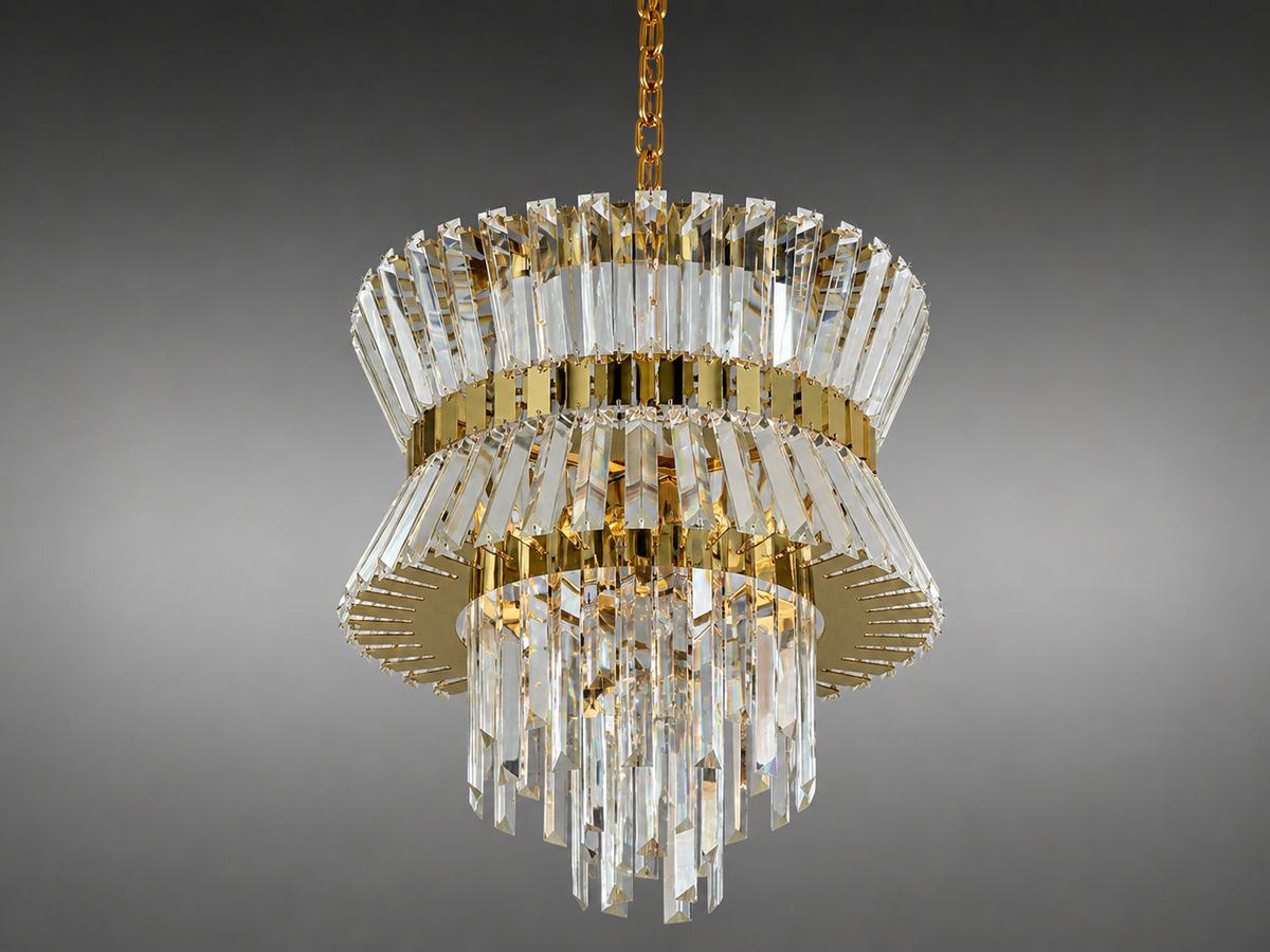 Gold Layered Crystal Chandelier 5022-440