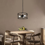 Dining area with a modern pendant light fixture auckland