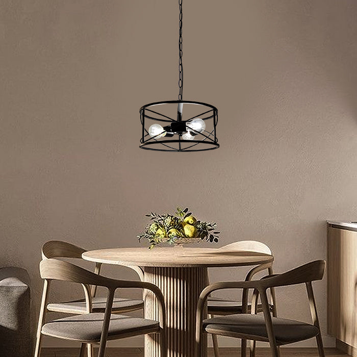 Dining area with a modern pendant light fixture auckland