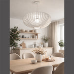 Dining room with a modern pendant light fixture west auckland 