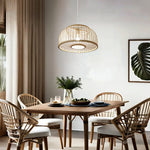 Dining room with wooden modern pendant light auckland homes