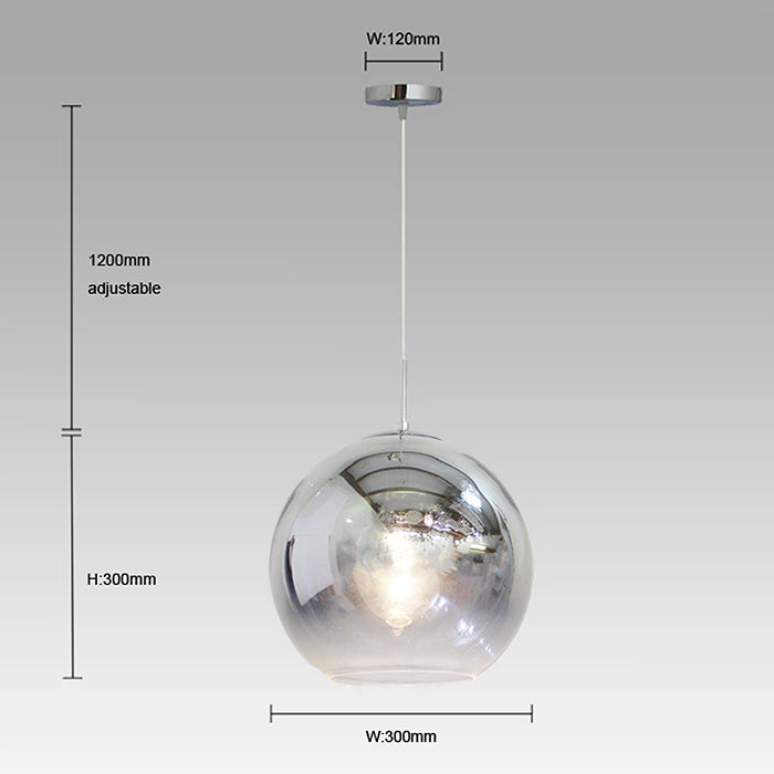 Glass Pendant light with dimensions nz