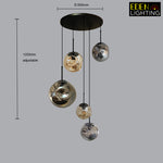 Auckland glass chandelier dimensions