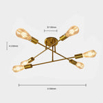 Gold ceiling light fixture with multiple bulbs and dimensions nz