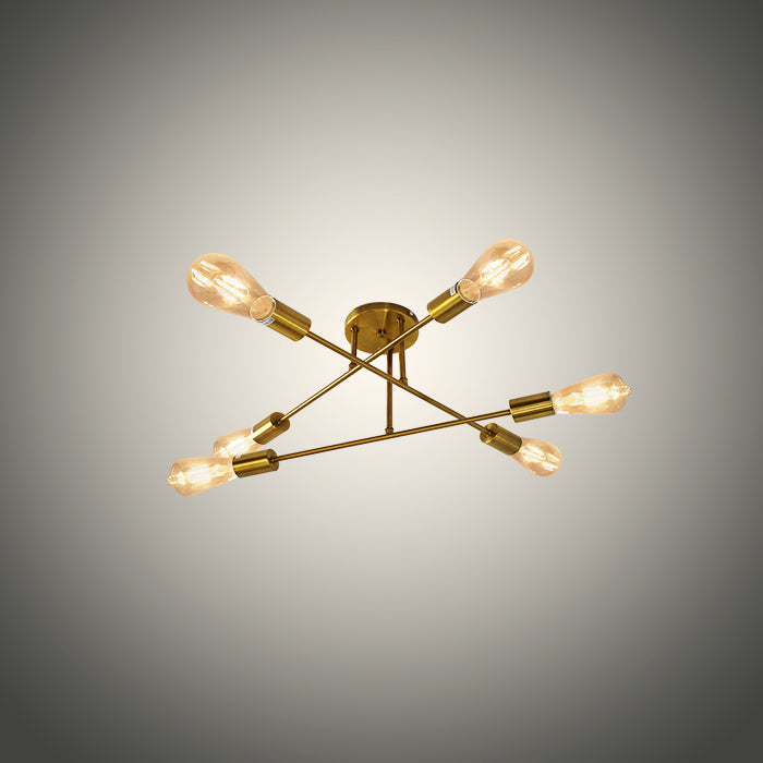 Gold ceiling light fixture with multiple bulbs nz