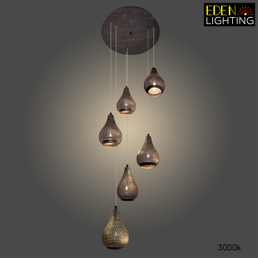 Pendant light Iron Brown  HL107-6P