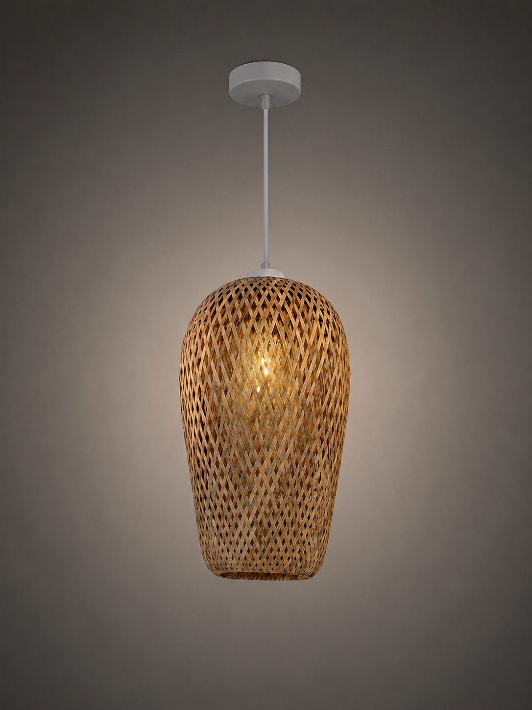 Handwoven Natural Bamboo Pendant Light 9038