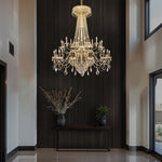 Luxurious chandelier hanging in a modern interior setting auckland