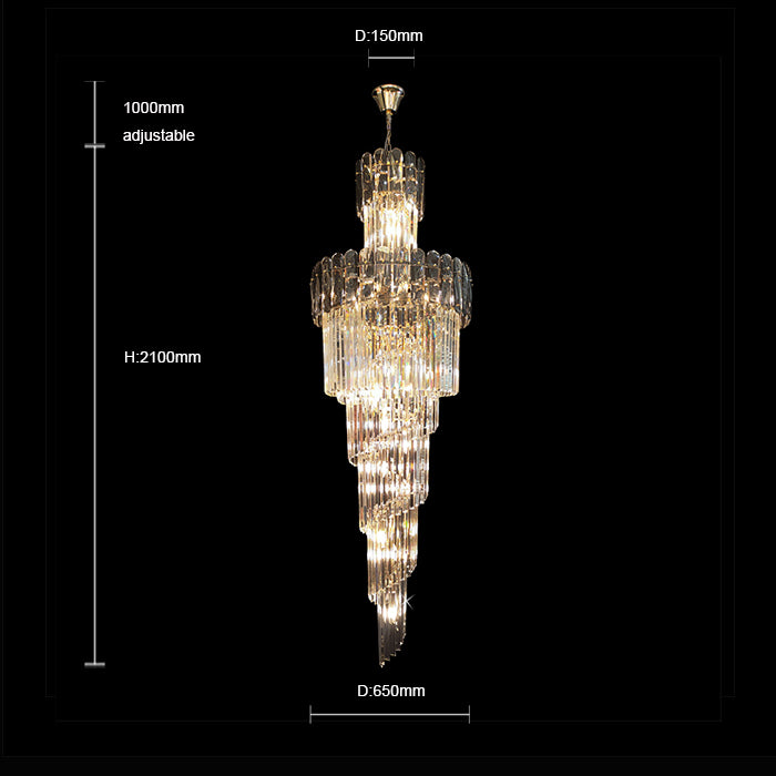 Luxury chandelier dimension chart NZ