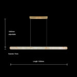 Measurement chart of a pendant light with dimensions nz
