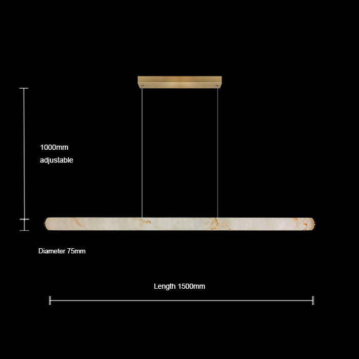 Measurement chart of a pendant light with dimensions nz