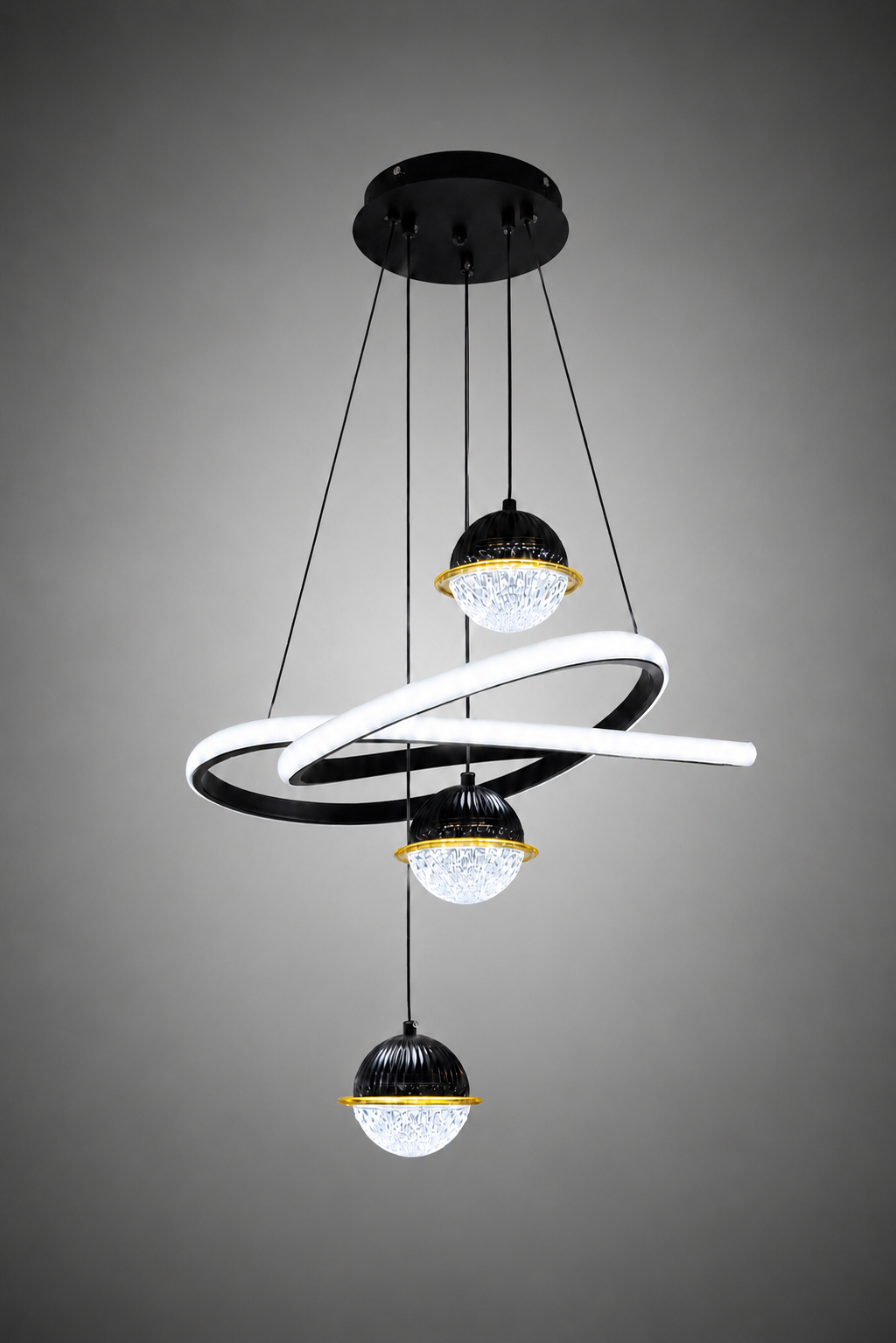Contemporary LED pendant light 5677-3p