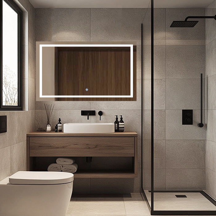 Modern bathroom led light mirror nz homes