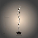 Modern floor lamp with a twisted design size nz