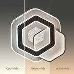 Modern ceiling light fixture with geometric design and color change auckland