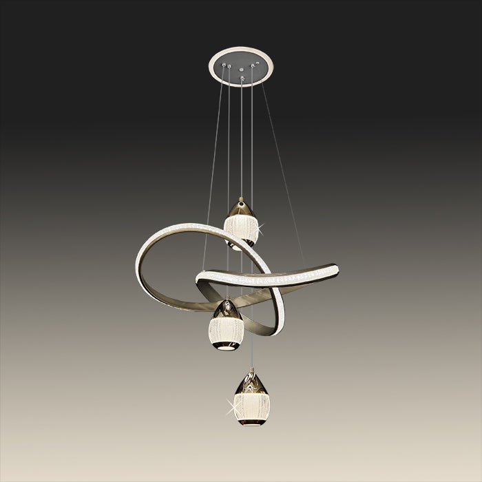 Modern chandelier with hanging lights on the entry area nz