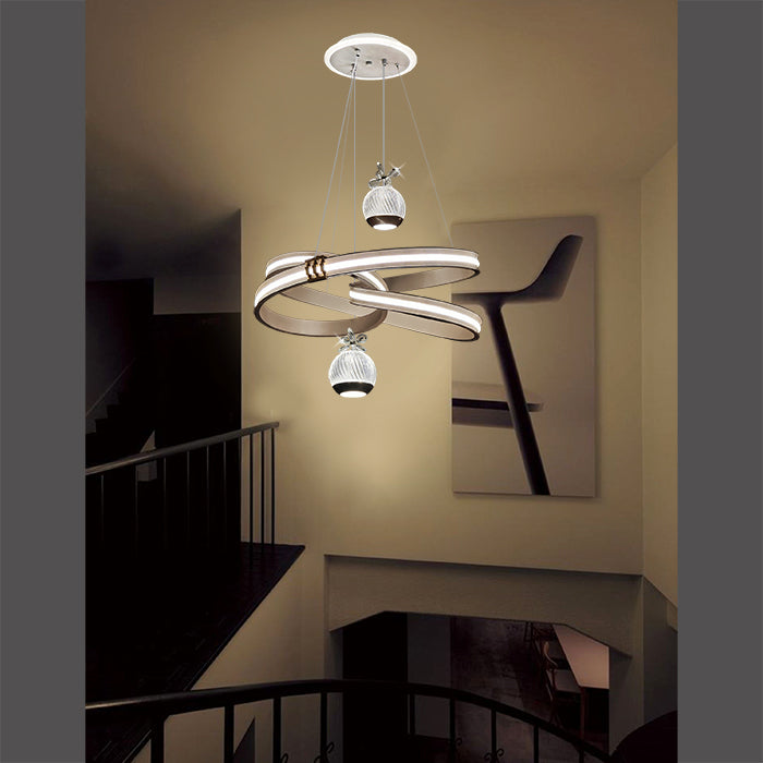 Modern crystal chandelier for staircase area Auckalnd