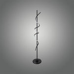 Modern floor lamp with a black spiral design ——edenlighting