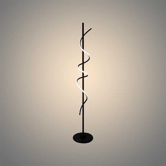 Modern floor lamp with a black spiral design  auckland