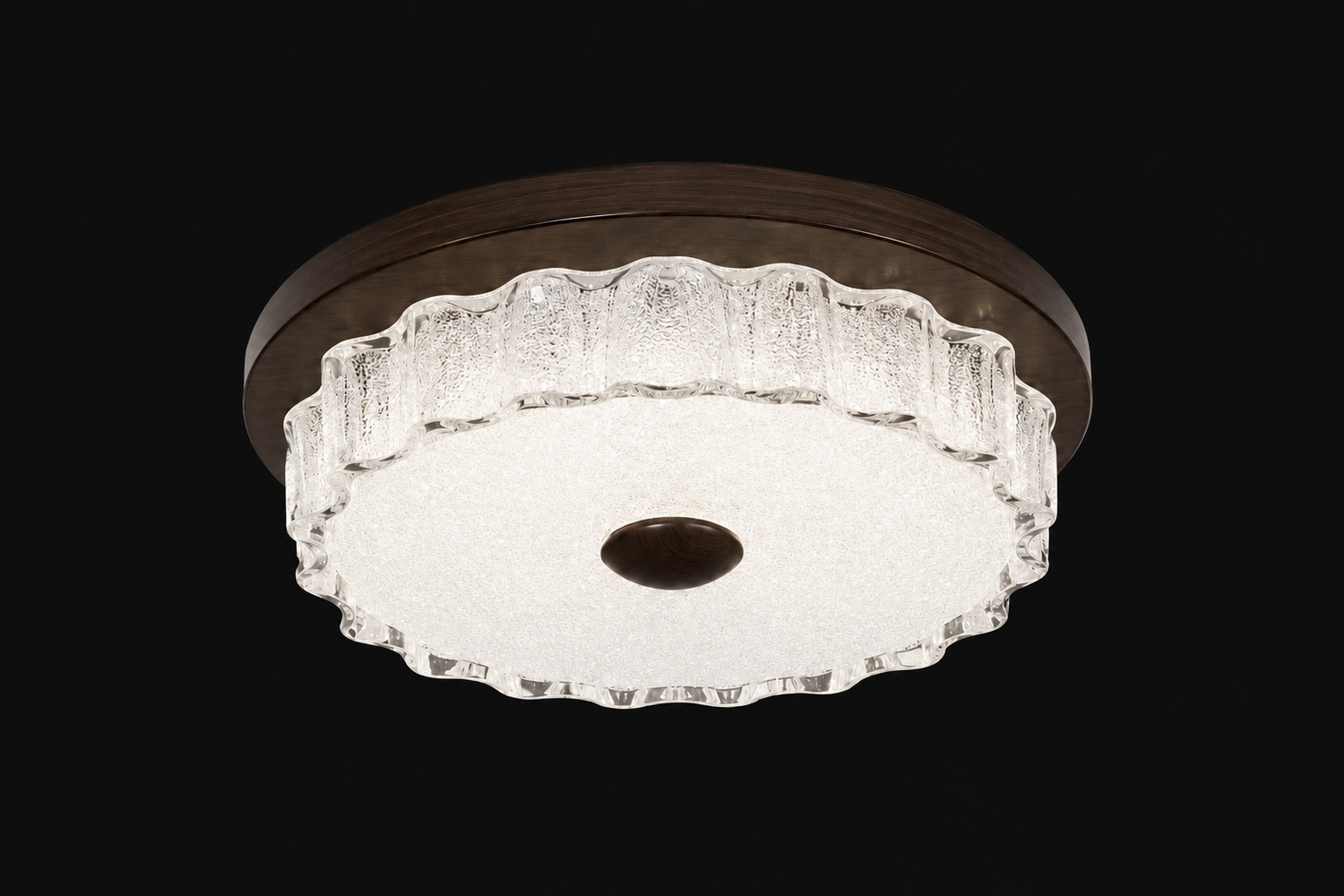Modern Wood Flush Mount Ceiling Light 25758