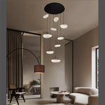 Modern interior design crystal pendant light in living room NZ