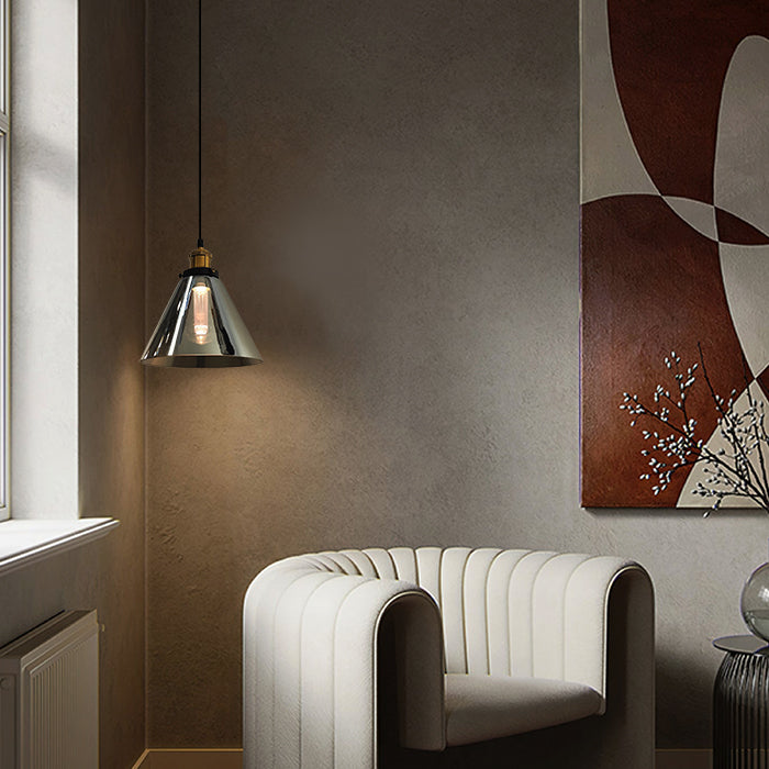 Modern interior with a smoke glass hanging lamp nz houses