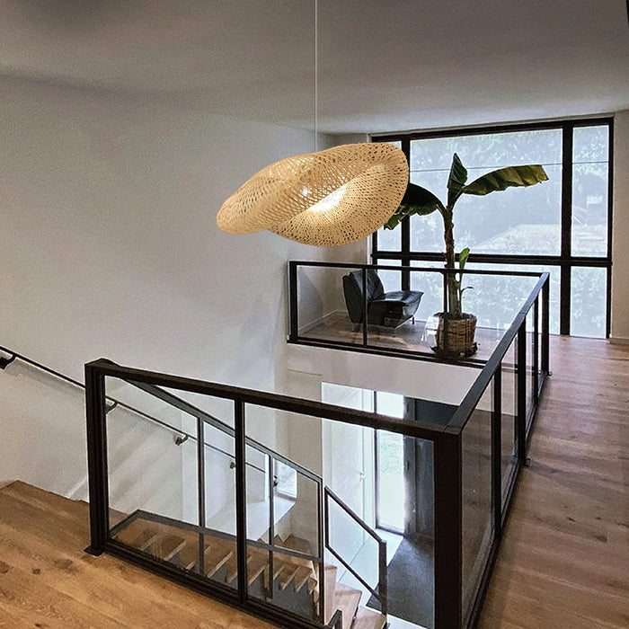 Modern interior with a staircase decorative light fixture nz