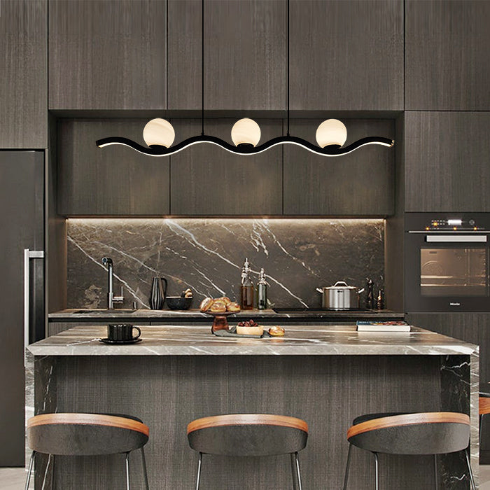 Modern kitchen with  bar light nz homes