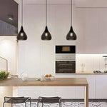 Modern kitchen with  black pendant lights nz