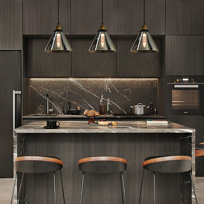 Modern kitchen with dark pendant lights west auckland edenlighting