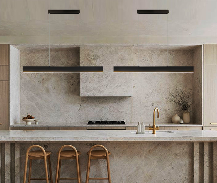 Modern kitchen with led black bar light nz homes