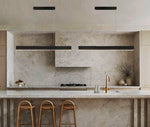 Modern kitchen with led black bar light nz homes