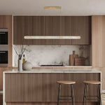 Modern kitchen with led golden pendant light nz