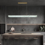 Modern kitchen with white & brass base pendant light NZ