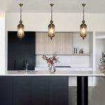 Modern kitchen with iron brown pendant lights nz