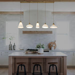 Modern kitchen with pendant lights above kitchen island west auckland